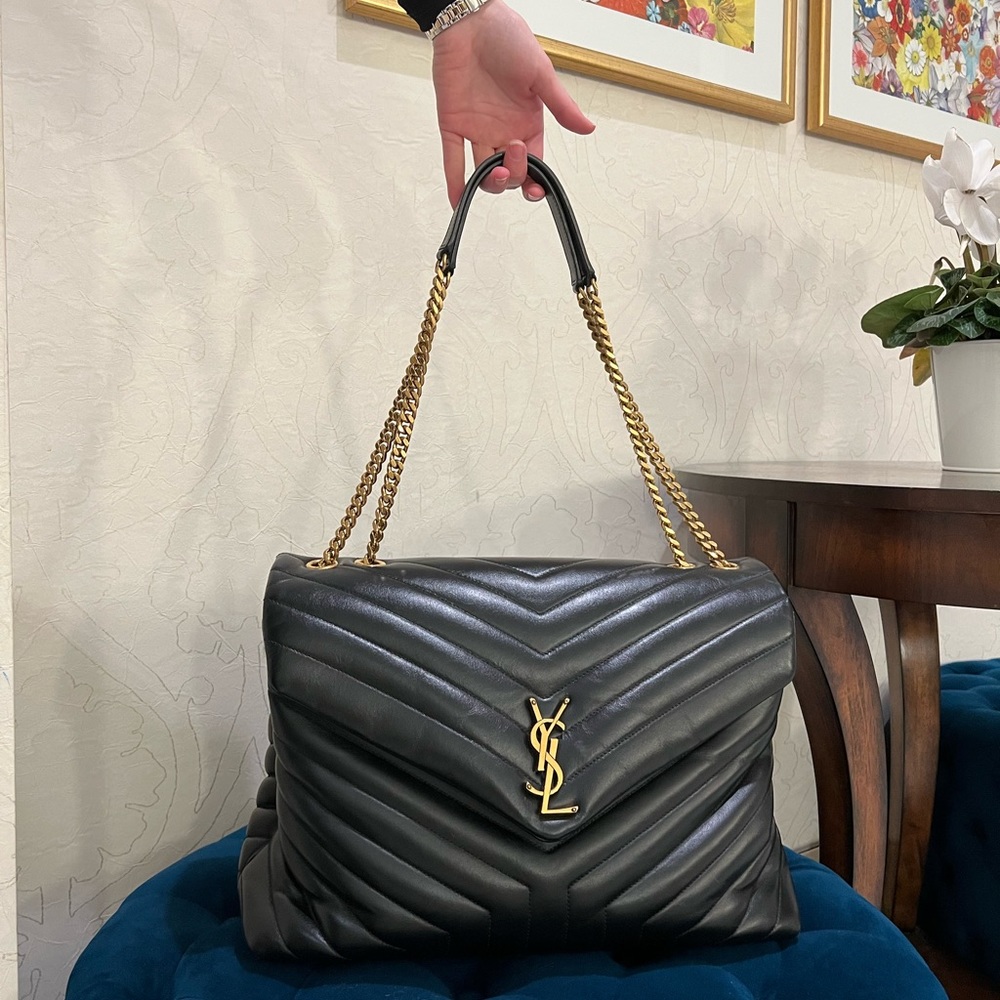 COPY - Yves Saint Laurent (YSL) Lou Lou large in black - Picture 2 of 7